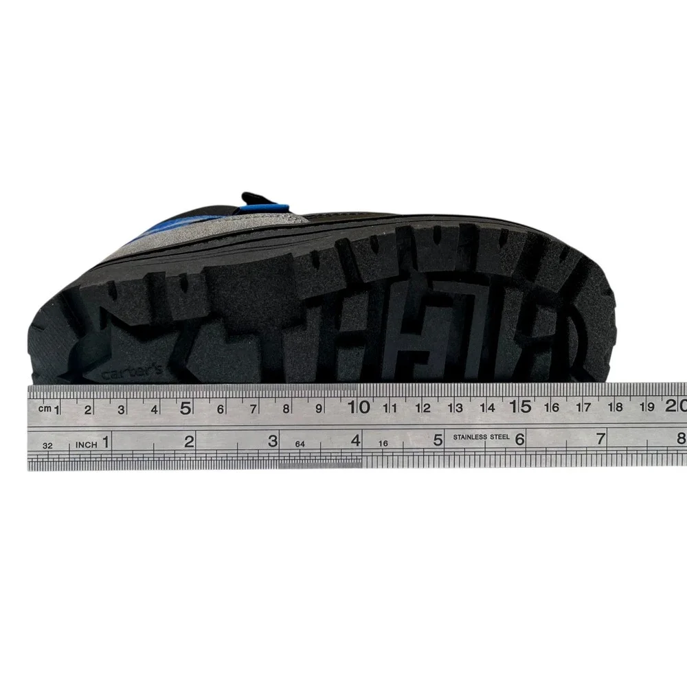 Carter's Toddler Boys Slip-on Athletic Ankle Booties Size 10 Black Blue Gray